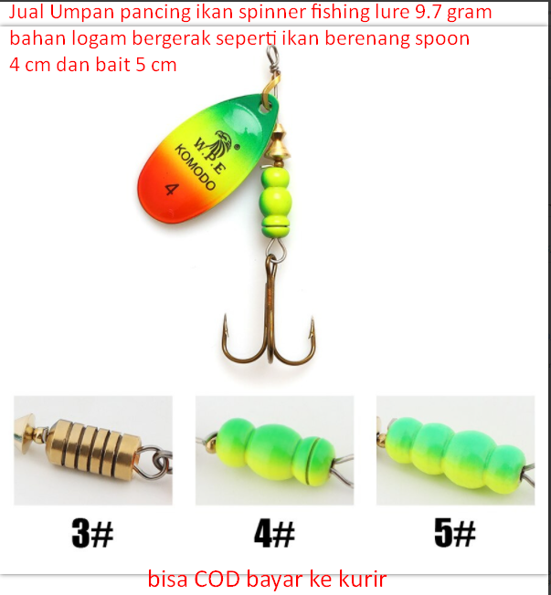 Jual Umpan Pancing Ikan Spinner Fishing Lure Gram Bahan Logam