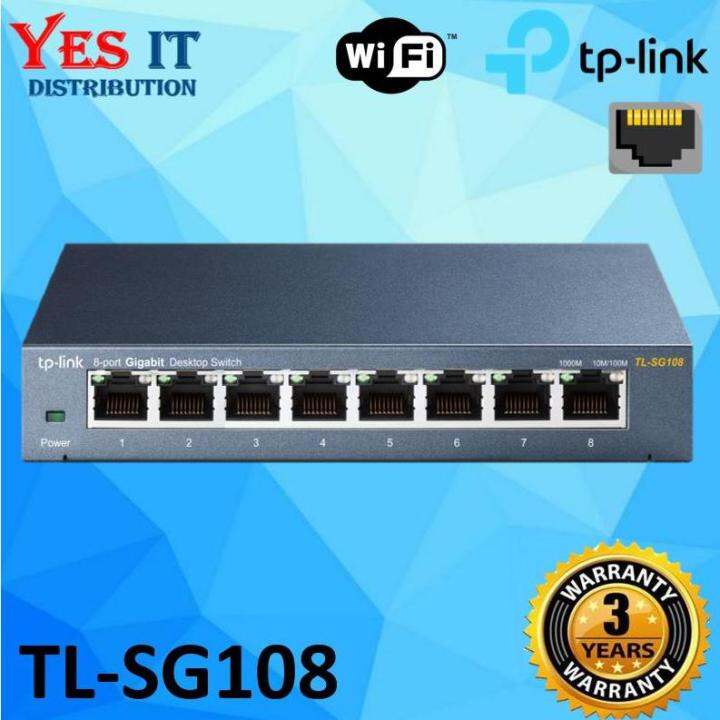 TP Link TL SG108 8 Port 10 100 1000Mbps Desktop Switch Lazada