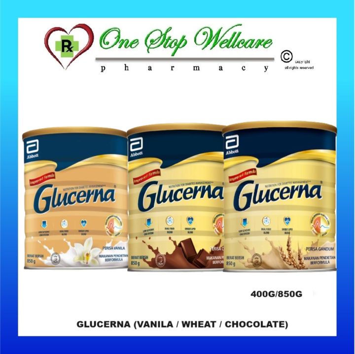 GLUCERNA VANILA WHEAT CHOCOLATE 400G 850G Lazada