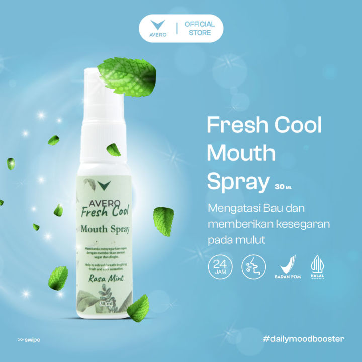 AVERO Fresh Cool Mouth Spray BPOM Parfum Mulut Pengharum Mulut