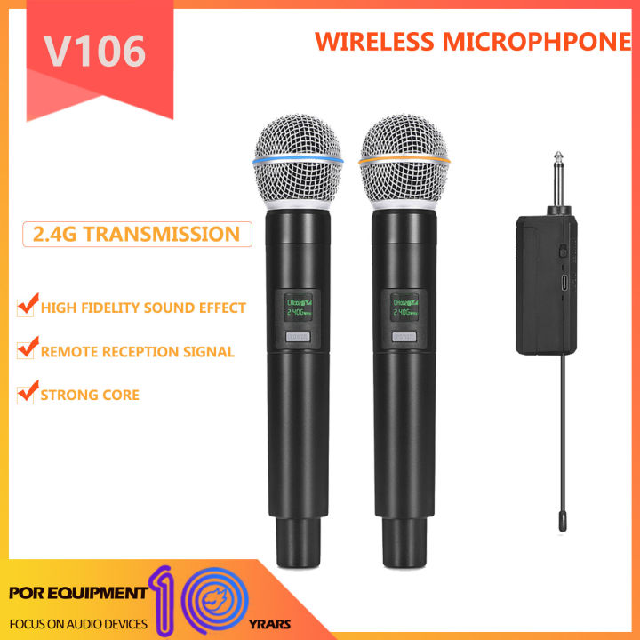 Hpg Hpg Professional Wireless Microphone Uhf Cordless Mic Dual