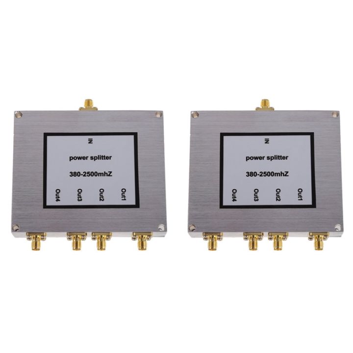 YTSN 2X 4 Way SMA Power Splitter 380Mhz 2500MHz SMA Female Power