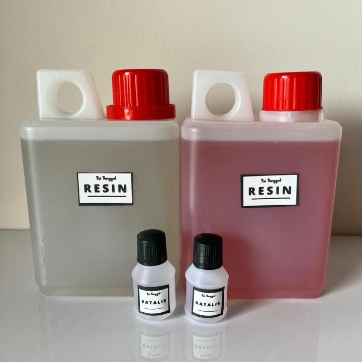 RESIN 500 GRAM FREE KATALIS 10 Gram Recine Bening CLEAR Resine RED