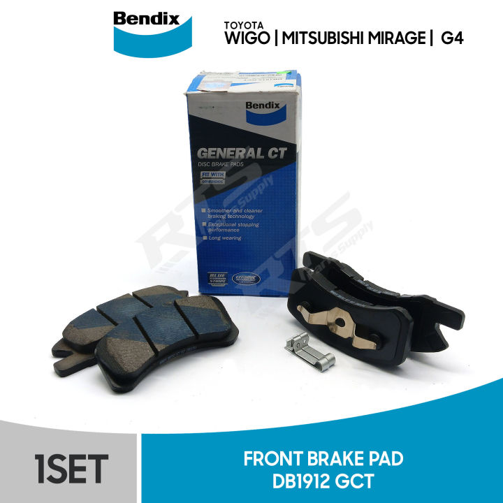 Bendix Front Brake Pad Mitsubishi Mirage G Db Gct