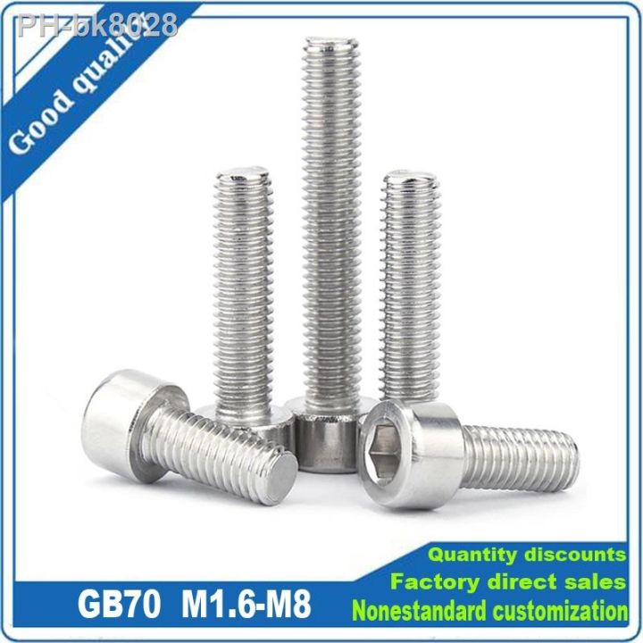 3 50pcs GB70 1 M1 6 M2 M2 5 M3 M4 M5 M6 M8 304 A2 70 Stainless Steel