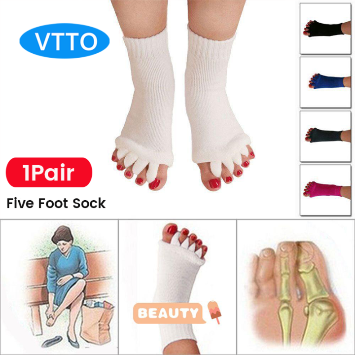 VTTO 1Pair Five Toes Separators Foot Sock Hallux Valgus Corrector