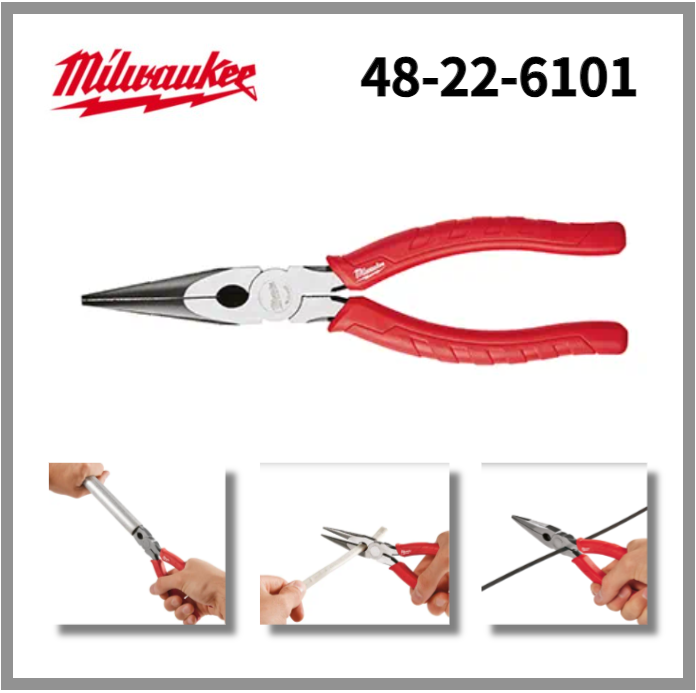 Milwaukee 48 22 6101 8 Comfort Grip Long Nose Pliers Lazada