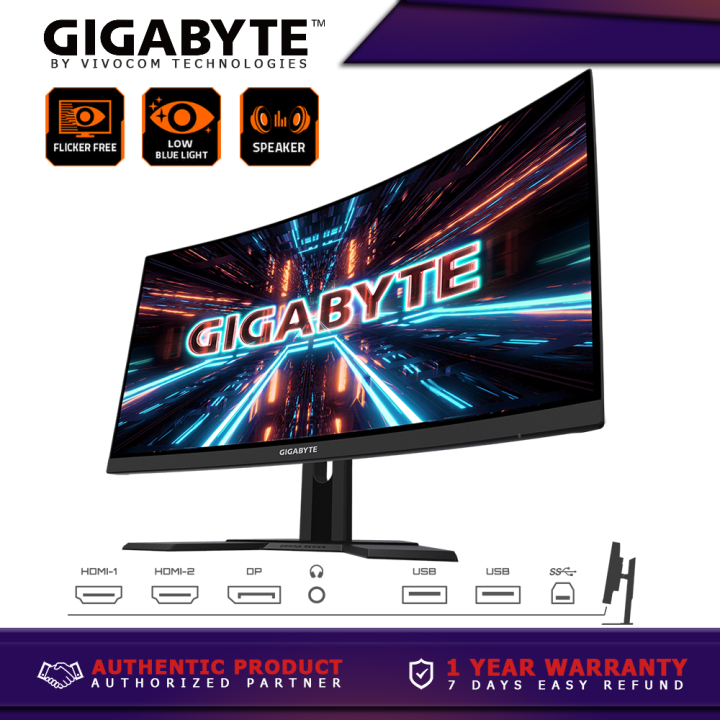 GIGABYTE GP G27QC A AP 27 165HZ 1440P QHD 1500R CURVED VA FREESYNC