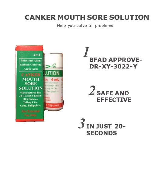 THE ORIGINAL AND EFFECTIVE CANKER MOUTH SORE SOLUTION GAMOT SA SINGAW