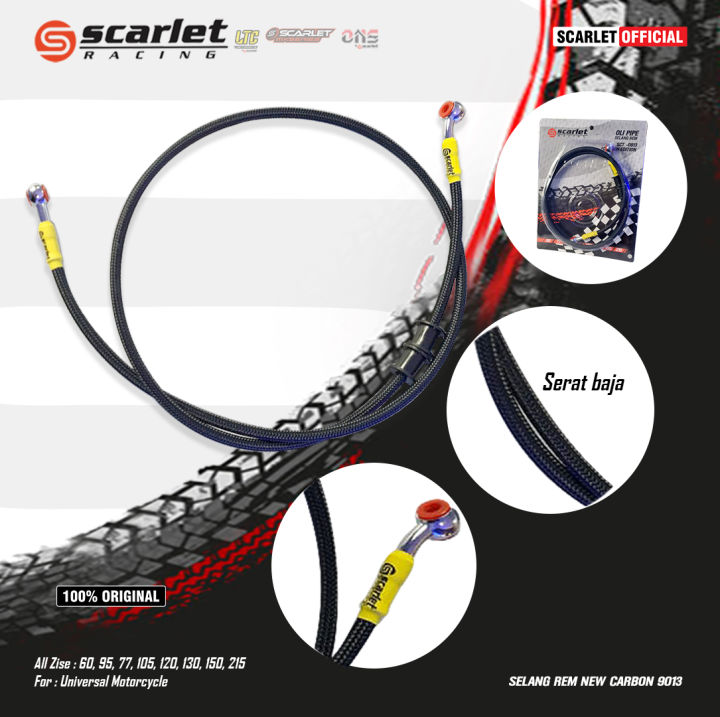 Scarlet Racing Kabel Selang Rem Disc Cakram Model Karbon Carbon