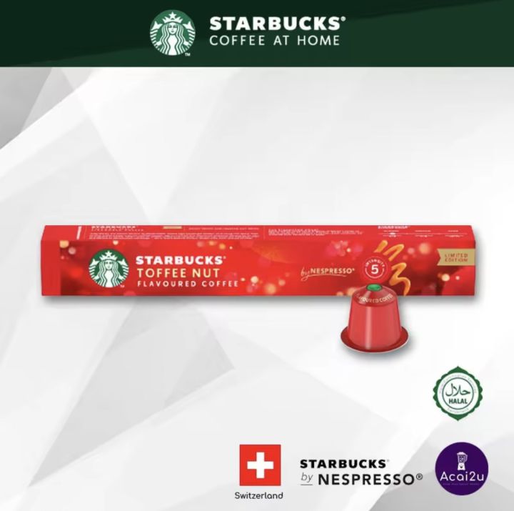 Starbucks Toffee Nut Flavoured Coffee By Nespresso Blonde Roast