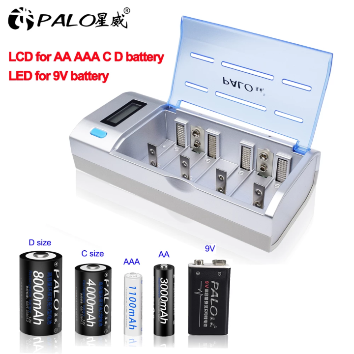 Palo Fast Charger For C D V V Ni Mh Ni Cd Aa Aaa Rechargeable