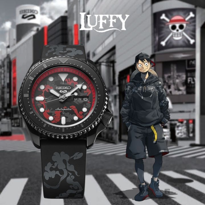 Seiko Sports Srph K One Piece Series Luffy Silicone Black Limited