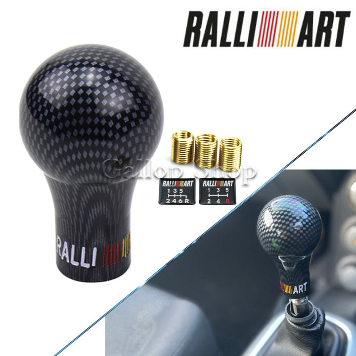 Ralliart Universal Speed Auto Gear Shift Knob Carbon Look Car