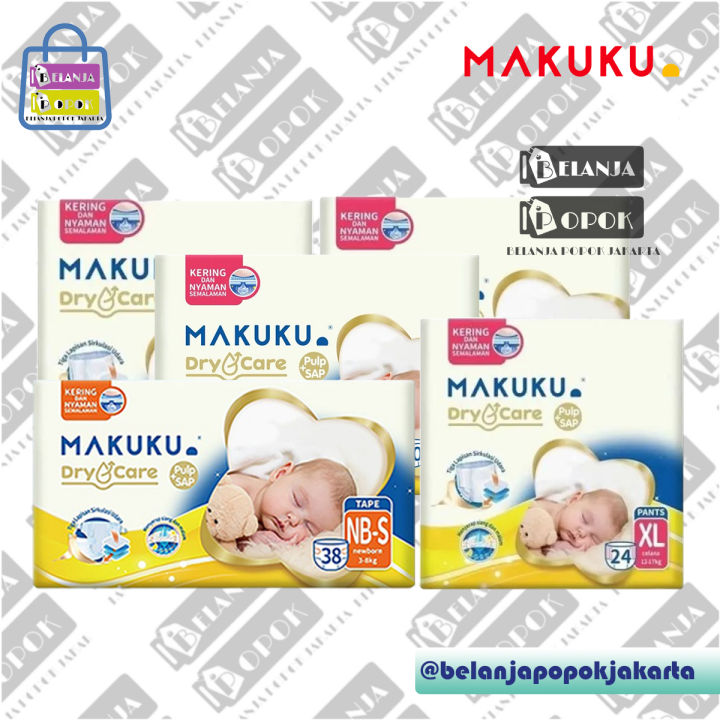 Makuku Dry Care Nb S M L Xl Xxl Nb Newborn Tape Perekat Pants