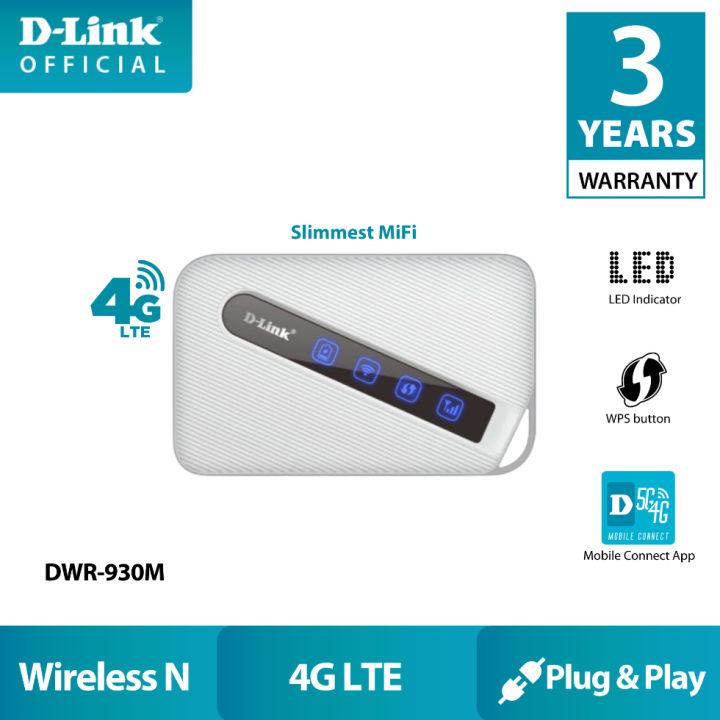 DLINK DWR 930M PORTABLE 4G LTE MOBILE WIFI HOTSPOT MODEM ROUTER