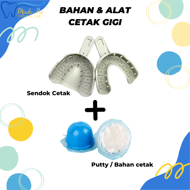 Bahan Dan Sendok Cetak Gigi Dental Impression Putty Kits Lazada