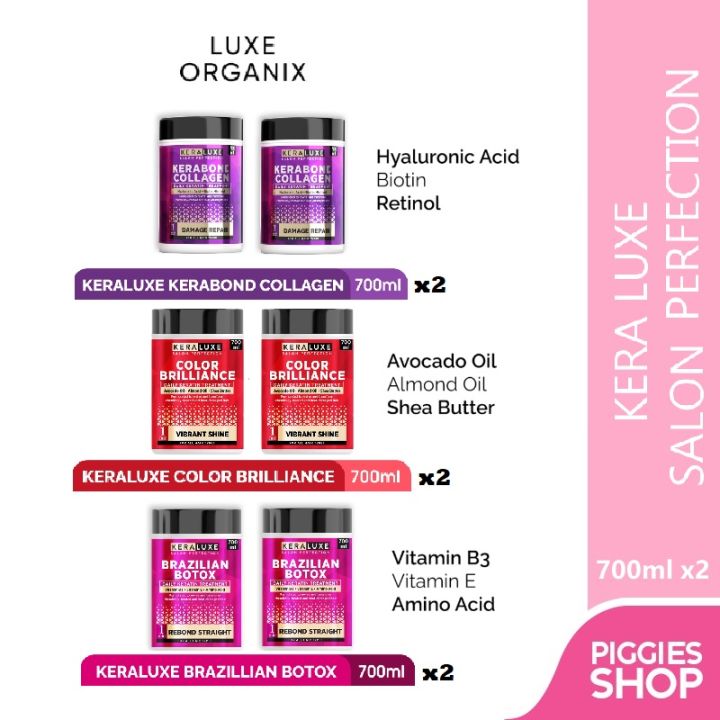 Luxe Organix Keraluxe Salon Perfection Mlx B T Kerabond Collagen