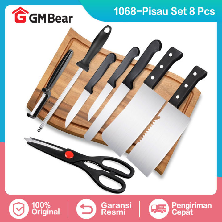 GM Bear Set Pisau Gunting Dapur Isi 8 Pcs 1068 Pisau Set 8 Pcs