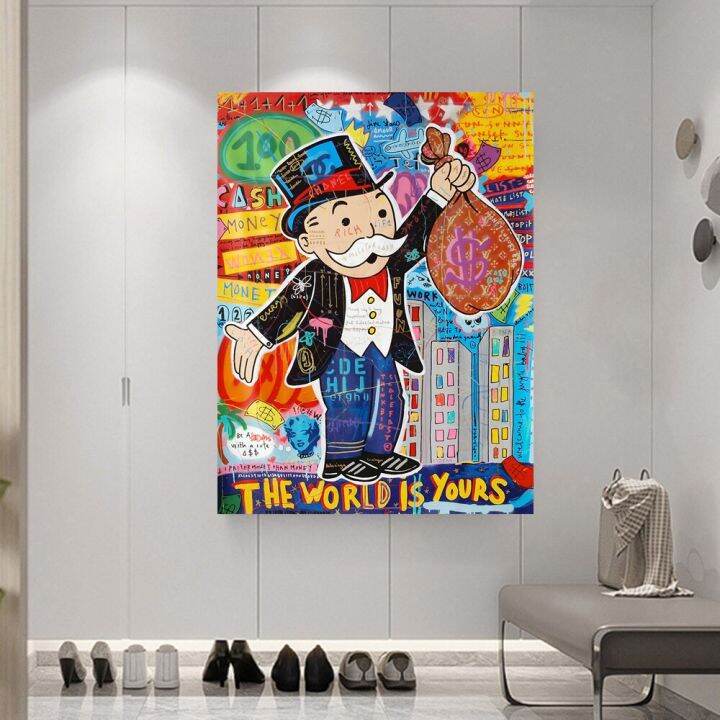 Monopoly Dollar Sign Statue By Alec Monopoly Graffiti Art Paintings On