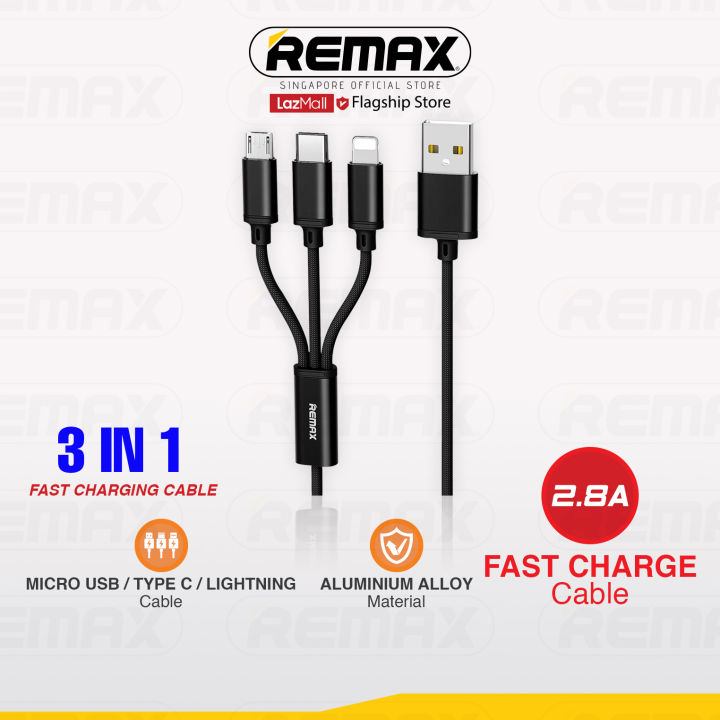 Remax Energy RC 131th Gition 3 In 1 Fast Charging Cable Output 2 8A