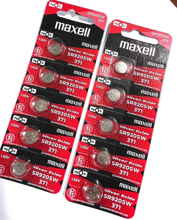 5pieces 371 SR920SW Maxell Original Battery Silver Oxide Button Cell