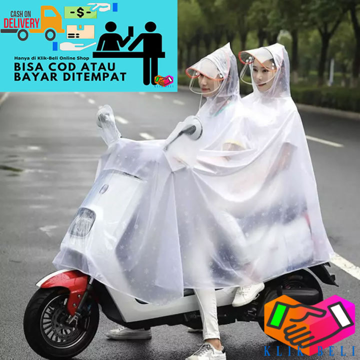 Klik Beli Jas Hujan Motor Kepala Bonceng Full Body Ponco Dewasa