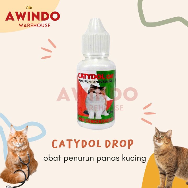 Catydol Cat Obat Penurun Panas Demam Kucing Kitten Cat Ml Lazada