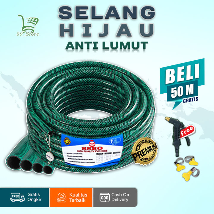 Promo Meter Rol Selang Air Inch Benang Hijau Anti