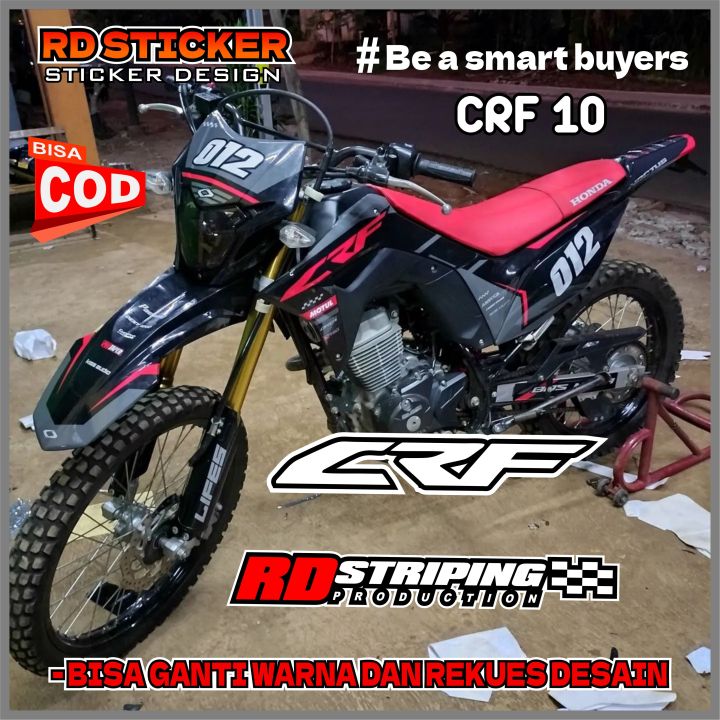 DECAL CRF 150 L FULL BODY BEBAS CUSTOM DESAIN SIMPEL KEREN DECAL KLX