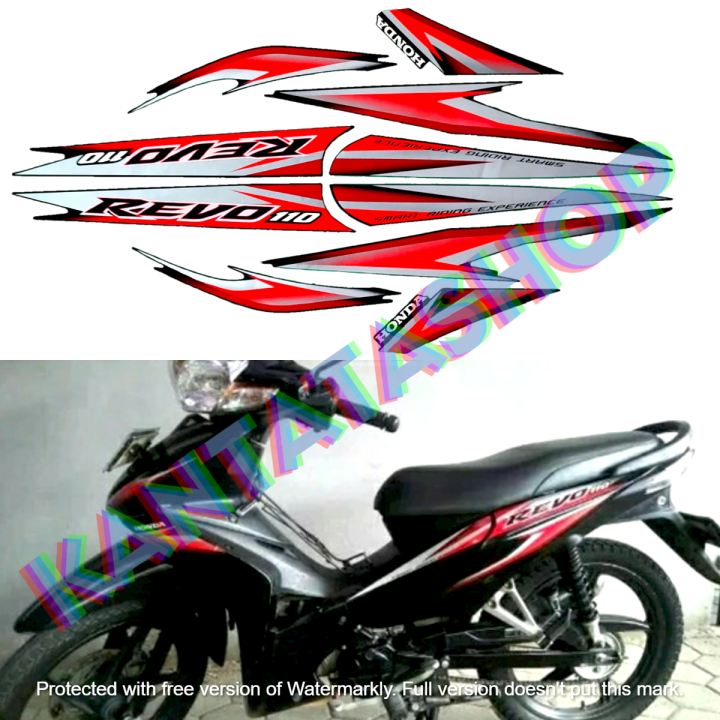 Stiker Striping Lis Les Body Motor Honda Revo Cw Full Hitam