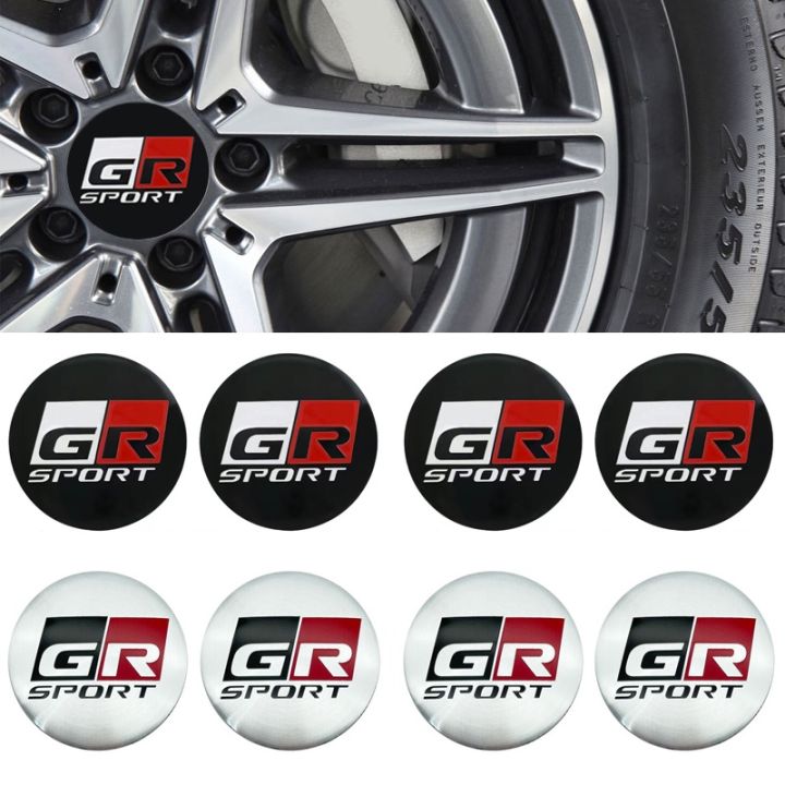 Laifu Pcs Mm Car Gr Sport Black Red Logo Wheel Center Cap Rim