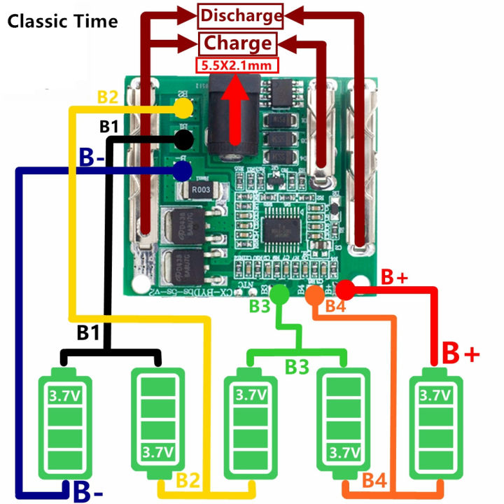 5S 18V 21V 20A Battery Charging Protection Board Li Ion Lithium Battery