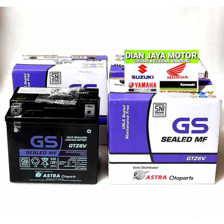 AKI KERING GS ASTRA GTZ6V MOTOR VARIO 125 150 SATRIA FU N MAX PCXC