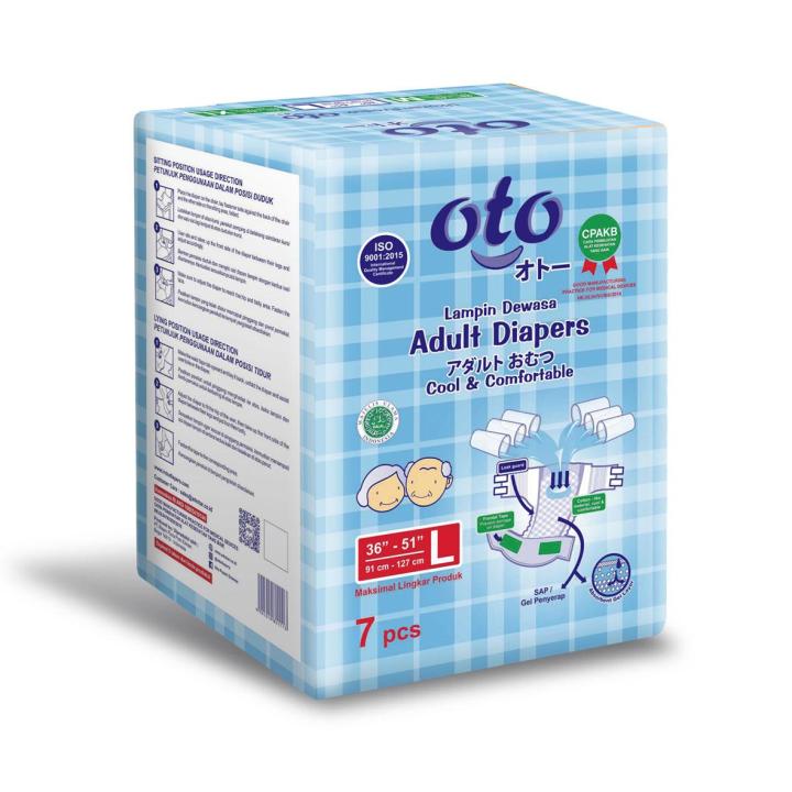 Oto Diapers Adult Popok Dewasa Model Perekat Ukuran L Isi Pcs