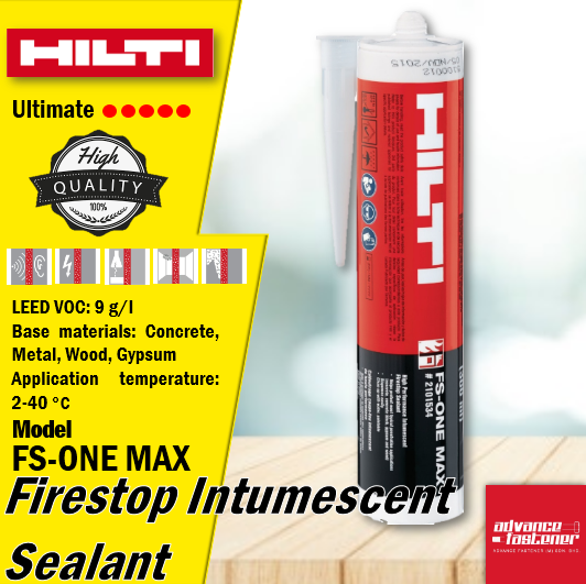 Hilti FS ONE MAX Firestop Intumescent Sealant Small Bottle Firestop