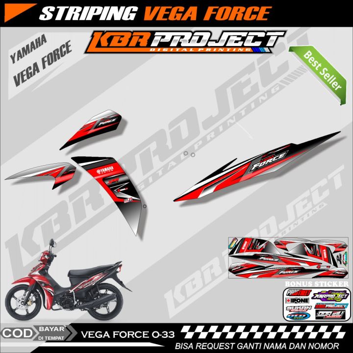 Vega Force Stiker Striping Premium Motor Keren Lis Variasi Vega Force