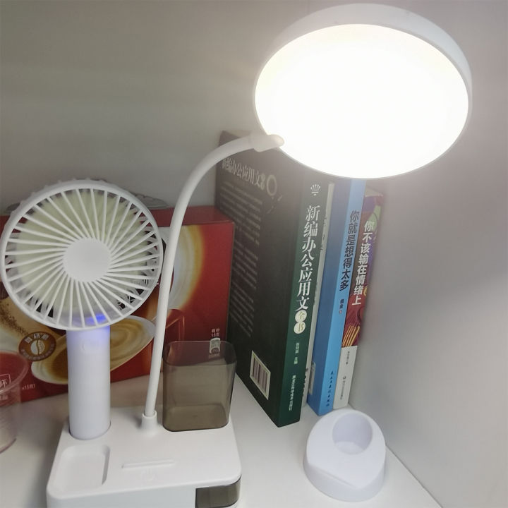 Vimite Lampu Meja Study Table Lamp With Fan USB Rechargeable Eye