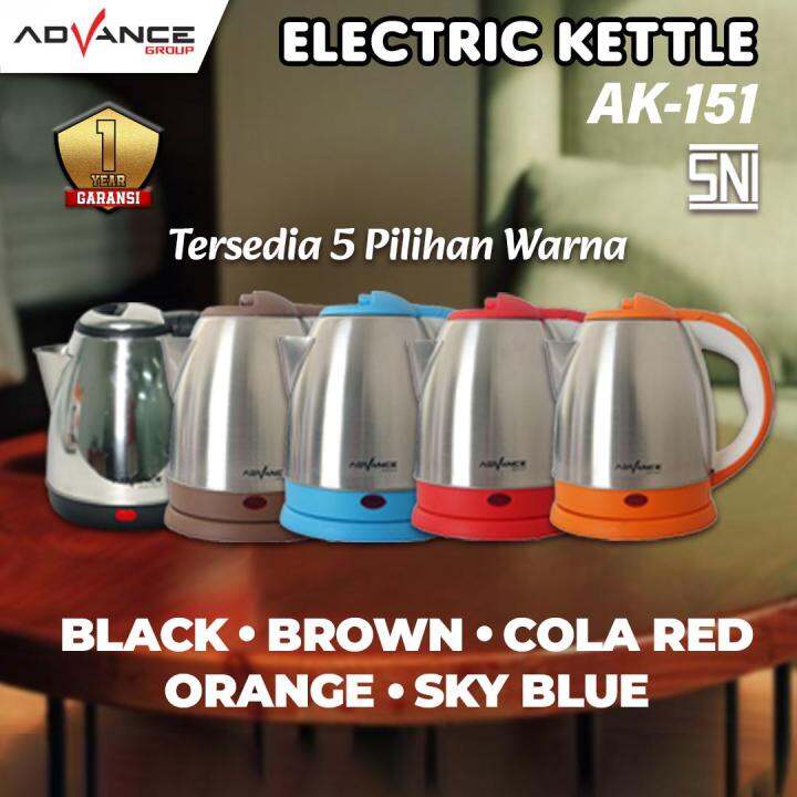 Advance Teko Pemanas Air Minuman Kabel Listrik Stainless Steel Ak