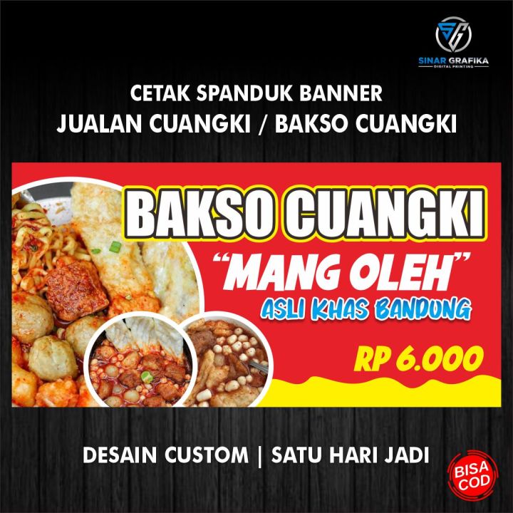 Spanduk Banner Bakso Cuangki Banner Jualan Cuanki Bisa Request