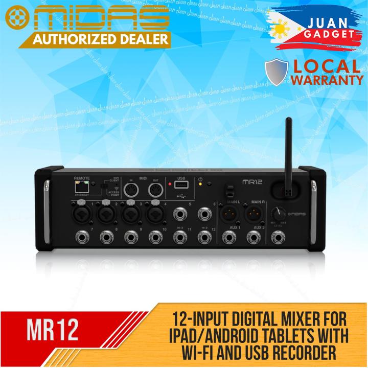 Midas Mr Input Digital Mixer For Ipad Android Tablets With Wi Fi