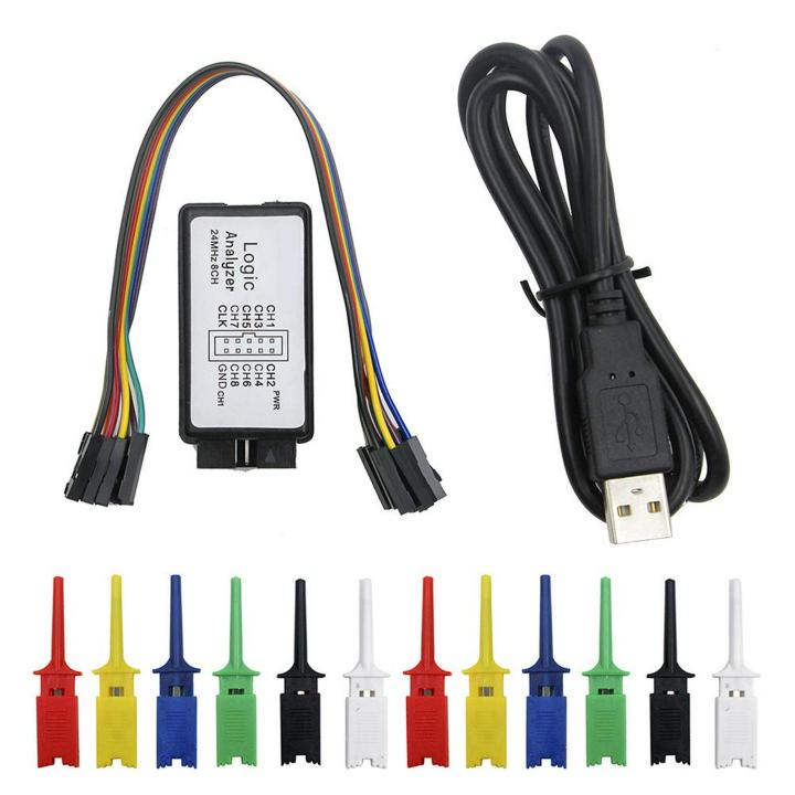 Usb Logic Analyzer Device Set Usb Cable 24mhz 8ch 24mhz 8 Channel Uart