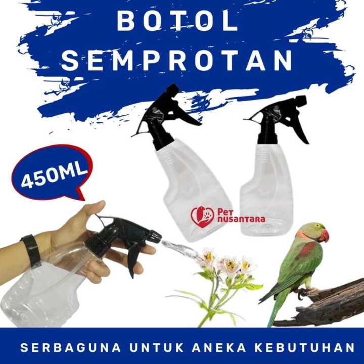 BOTOL SEMPROTAN SPRAY AIR 450ML DISENFEKTAN KANDANG HEWAN BURUNG PARROT