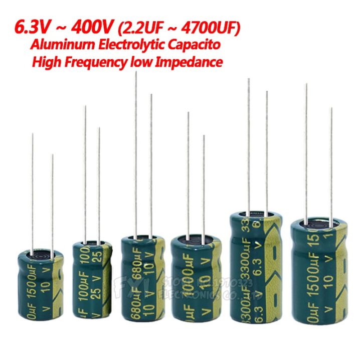 6 3V 10V 16V 25V 35V 50V High Frequency Low ESR Aluminum Capacitor