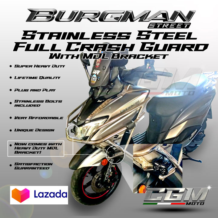 Suzuki Burgman Street Armor Crash Guard Full Half W Mdl Bracket