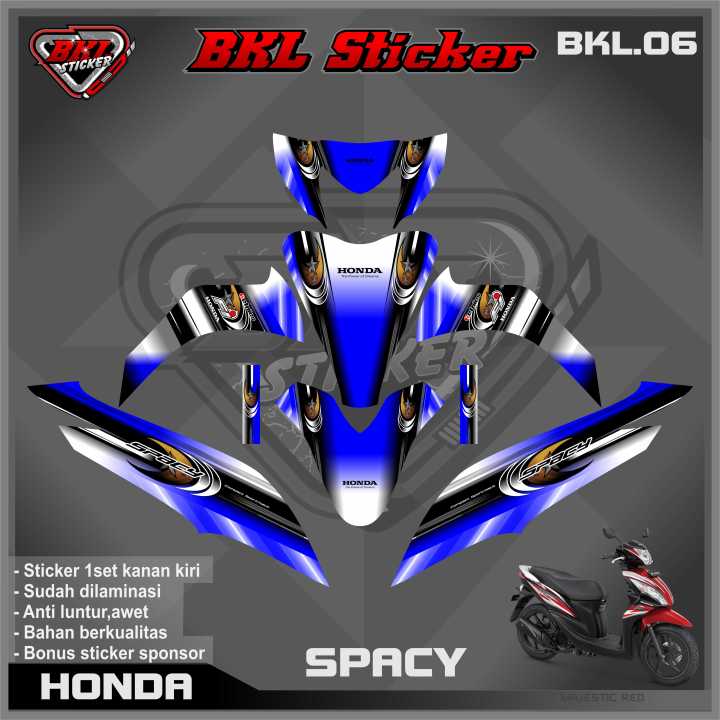 Stiker Striping DECAL Variasi Lis SPACY Full Body Desain Racing BKL 06