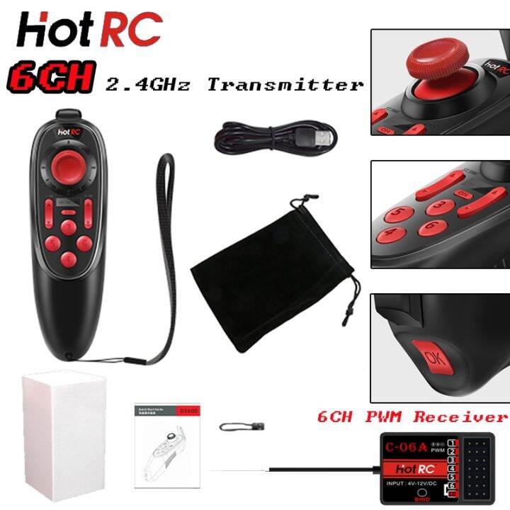 HOTRC 6CH Transmitter 2 4GHz DS 600 Remote Controller PWM 6 Channel