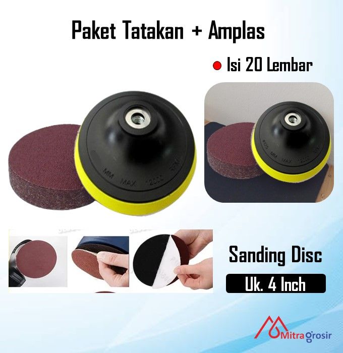 Paket Tatakan Amplas Bulat Gerinda Gurinda Velcro Amplas Bulat