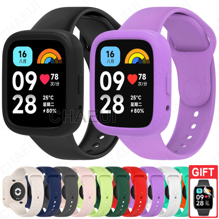 Silicone Strap With Case Shell Replacement Bracelet Band For Redmi