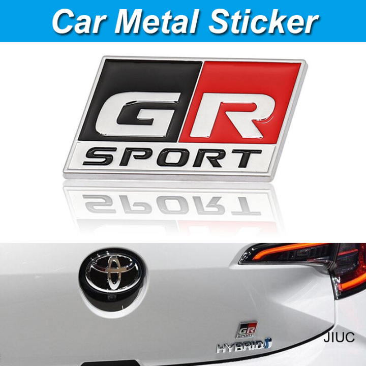 JC 1 Piece GR Sport Logo Metal Car Sticker Emblem For TOYOTA Camry